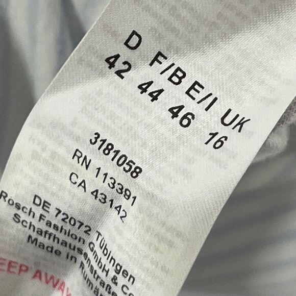 FERAUD PARIS Nightgown L V-Neck Striped Sleeveless Sleepwear Slip Dress Blue - Picture 11 of 16